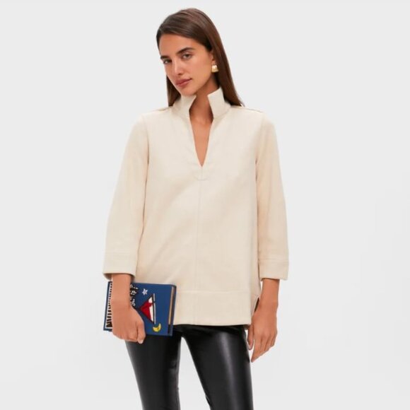 Tuckernuck Bone Margot Faux Suede Top Size Medium - Picture 1 of 12